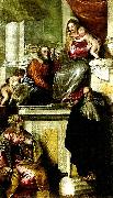 Paolo  Veronese holy family with john the baptist, ss. anthony abbot and catherine Germany oil painting artist